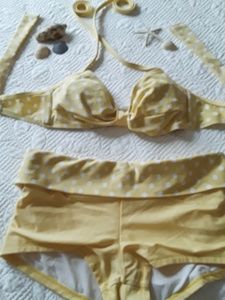 2pc Yellow Polka Dot Bikini